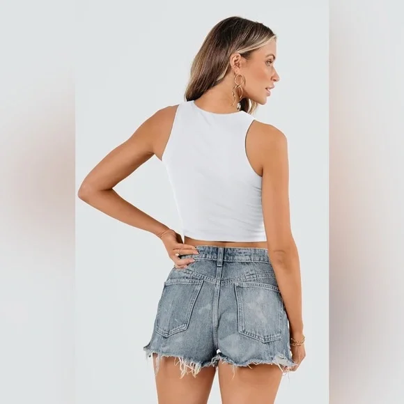 EFAN Womens Sleeveless High Neck Crop Tops - Picture 7 of 7